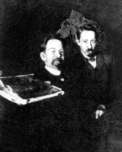 Антон Чехов и Иван Бунин в Ялте, 1902 или 1903 год